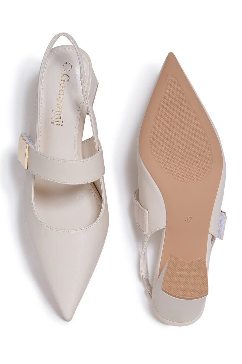 جيومني بغل الكعب المتوسط للنساء – كعب أنيق بدون ظهر للمكتب، للحفلات والملابس اليومية - Image 5